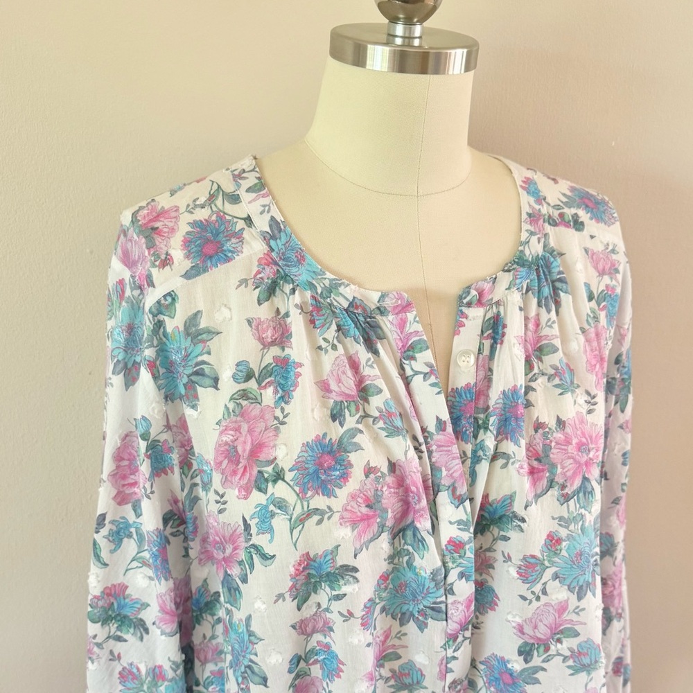 LoveShackFancy / Renate Blouse in Sea Orchid - Picture 6 of 9